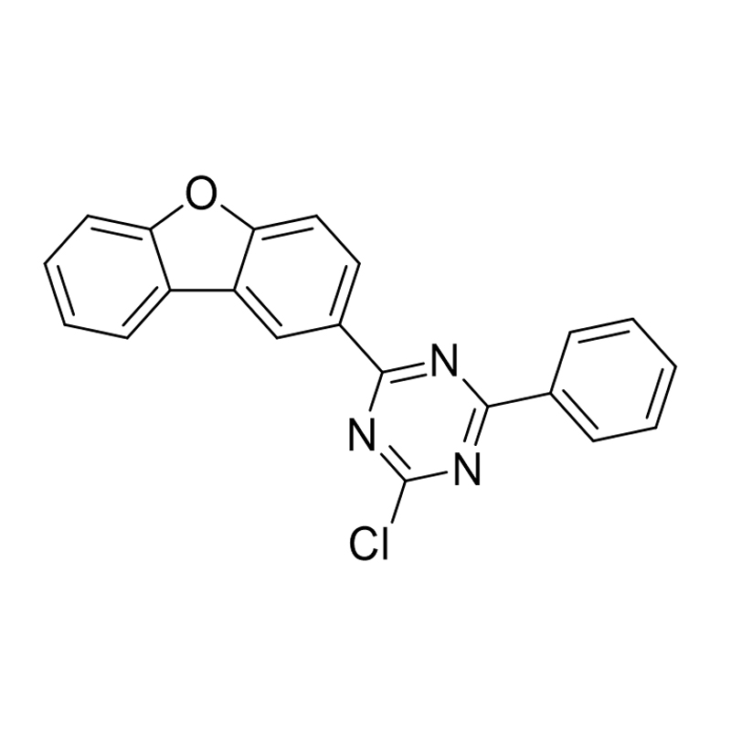 2-klór-4-(dibenzo[b,d]furán-2-il)-6-fenil-1,3,5-triazin