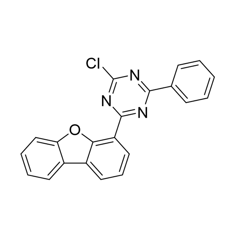 2-klór-4-dibenzofurán-4-il-6-fenil-[1,3,5]triazin